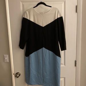 Baby Blue, Black and White Dress